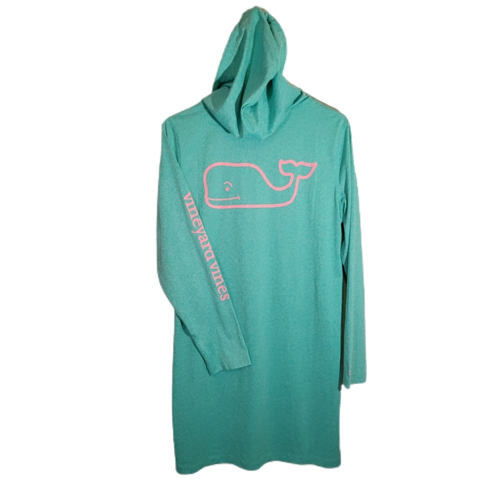Vineyard Vines Whale Performance Hoodie Dress  Camden Green
